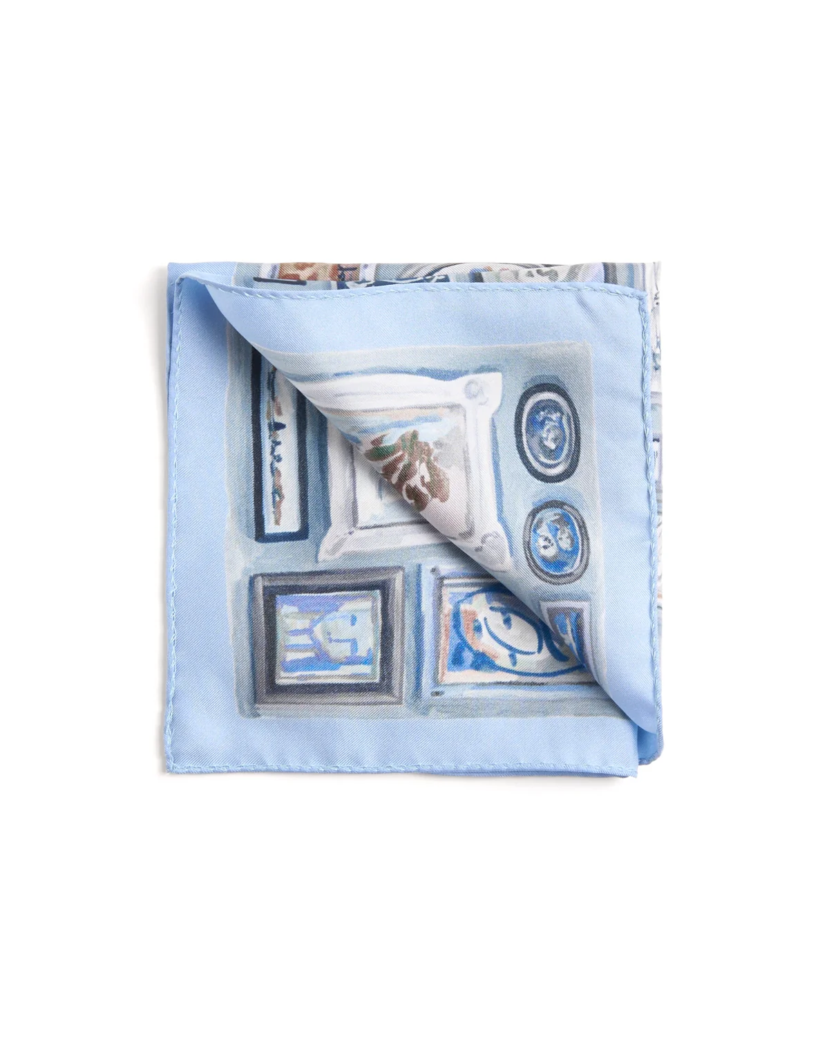 Portrait Silk Twill Pocket Square - Image 3