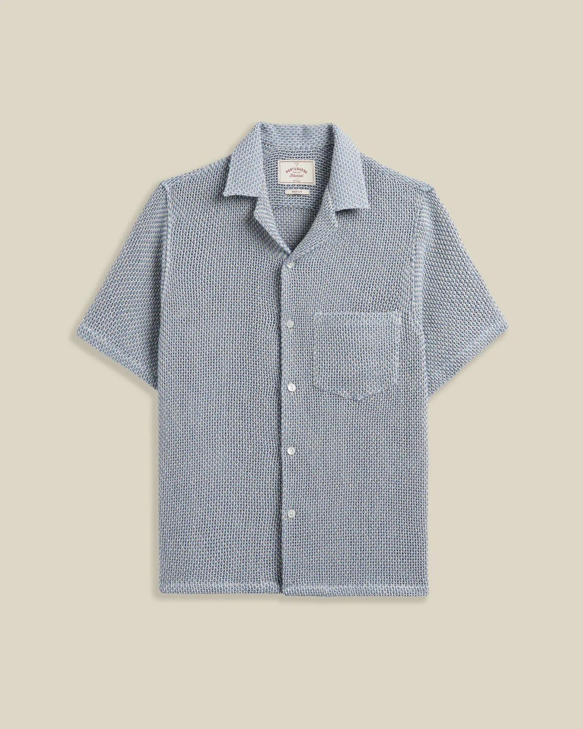 'Agora' Open Weave Camp Collar Shirt