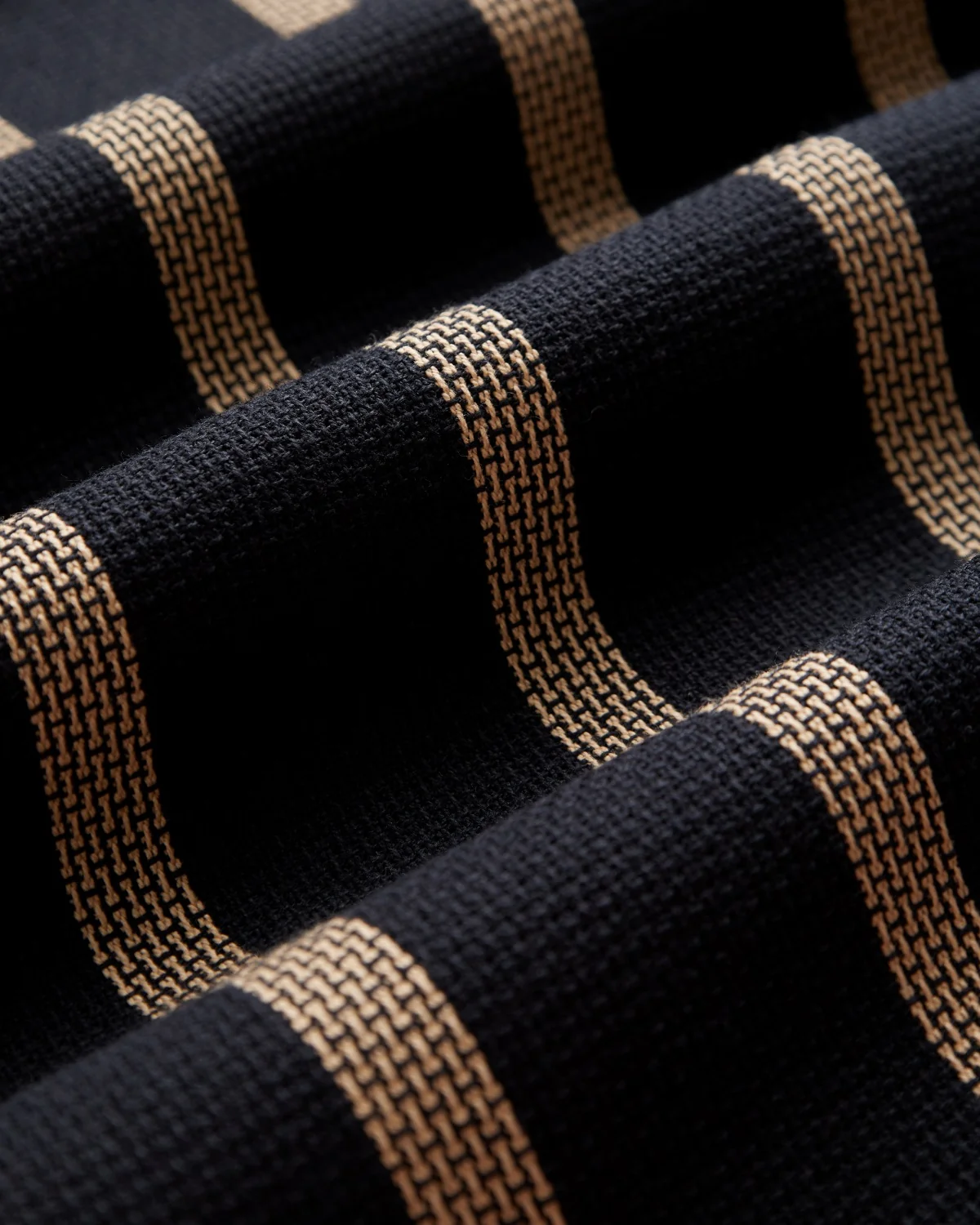 'Marques' Structured Cotton Jacquard Stripe Camp Collar Shirt - Image 11