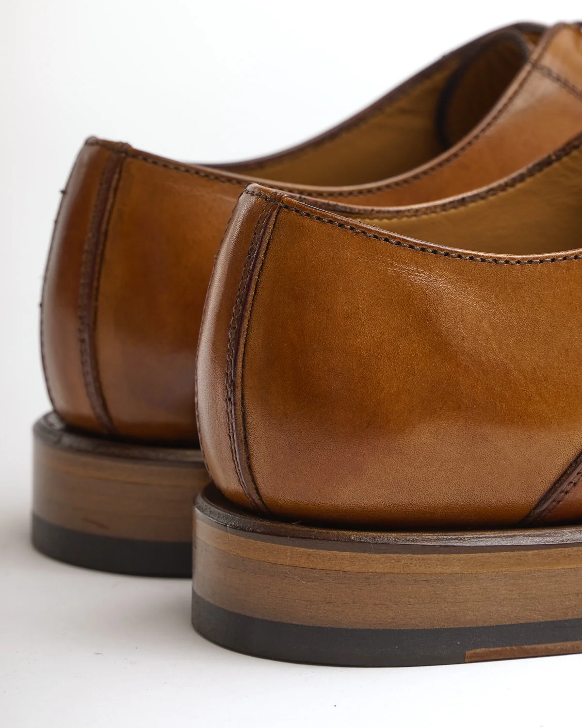 Cognac Brown Calf Cap Toe Oxford Dress Shoe - Image 7