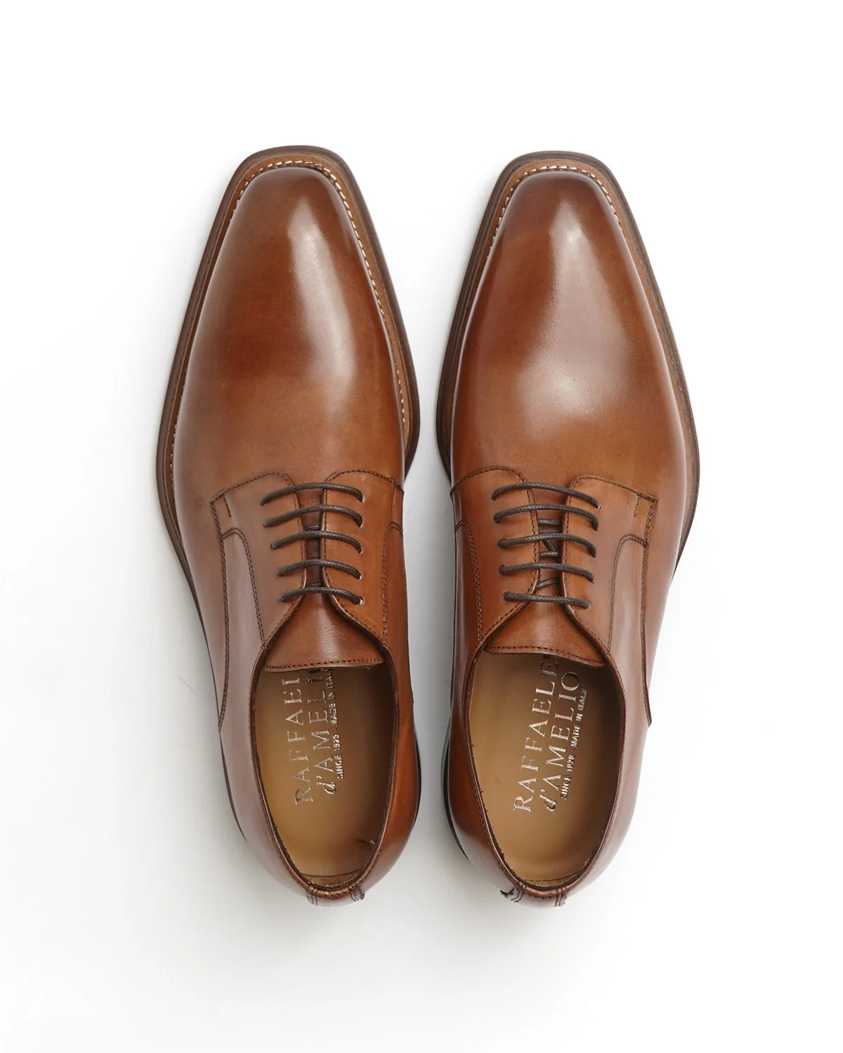 Cognac Chiseled Toe Derby Dress Shoe - Image 3