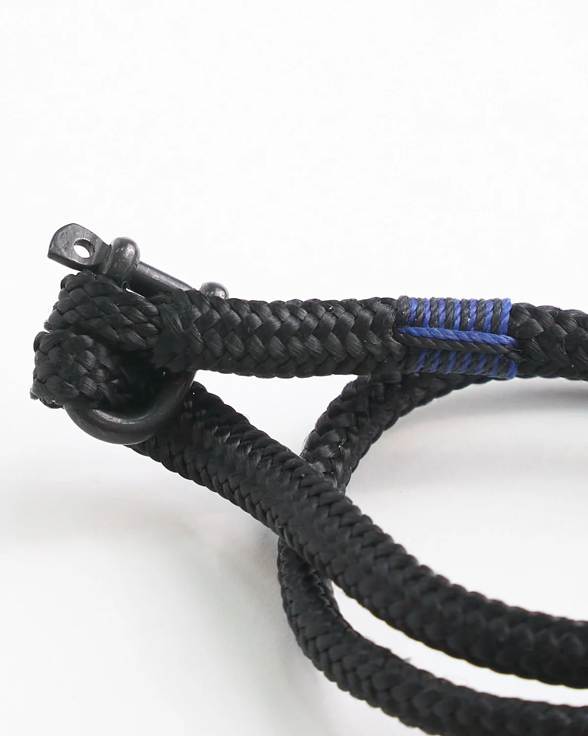 Salty Slim Rope And Shackle Bracelet / Black - Image 4