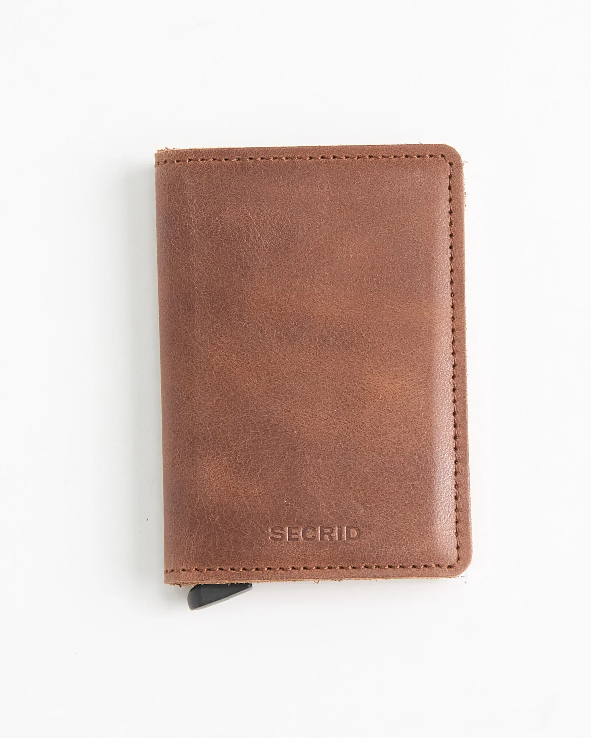 Slimwallet Vintage Cognac Silver
