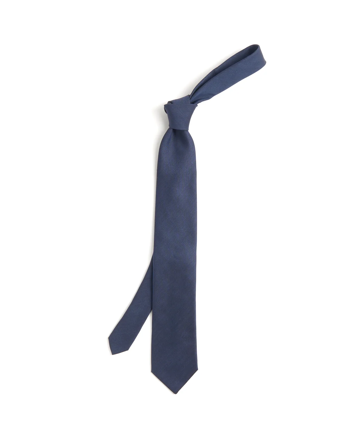 Solid Woven Shantung Silk Tie - Image 2