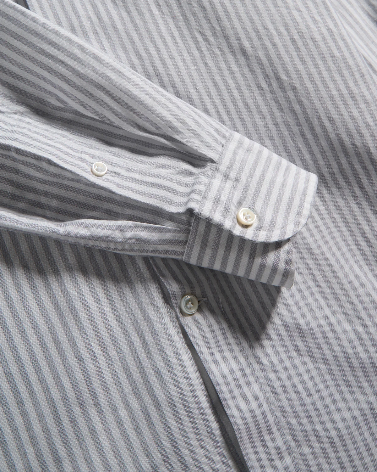 Cotton Linen Grey Bengal Shirt - Image 4