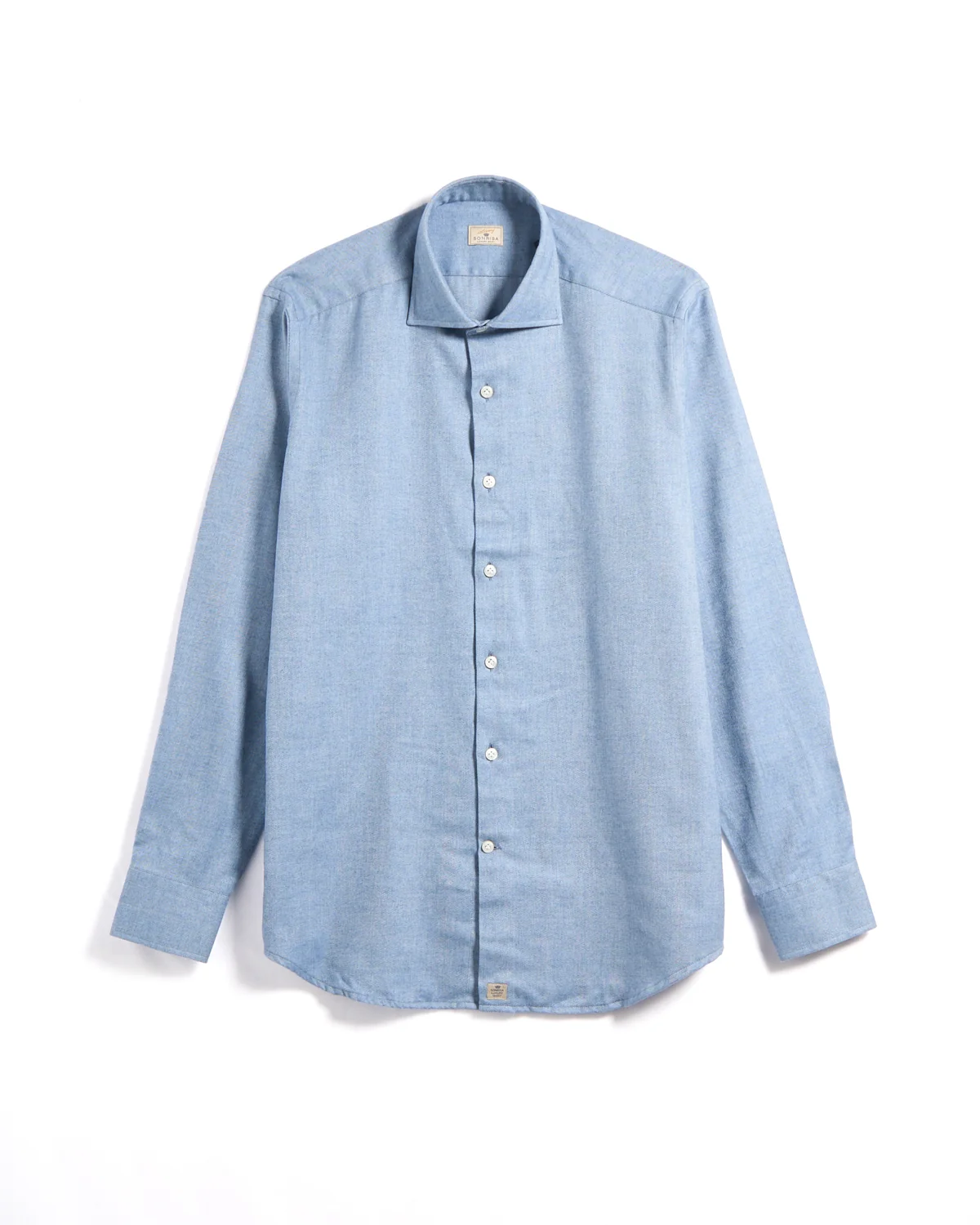 Cotton Lyocell Luxury Herringbone Flannel Comfort Fit Sport Shirt - Image 5
