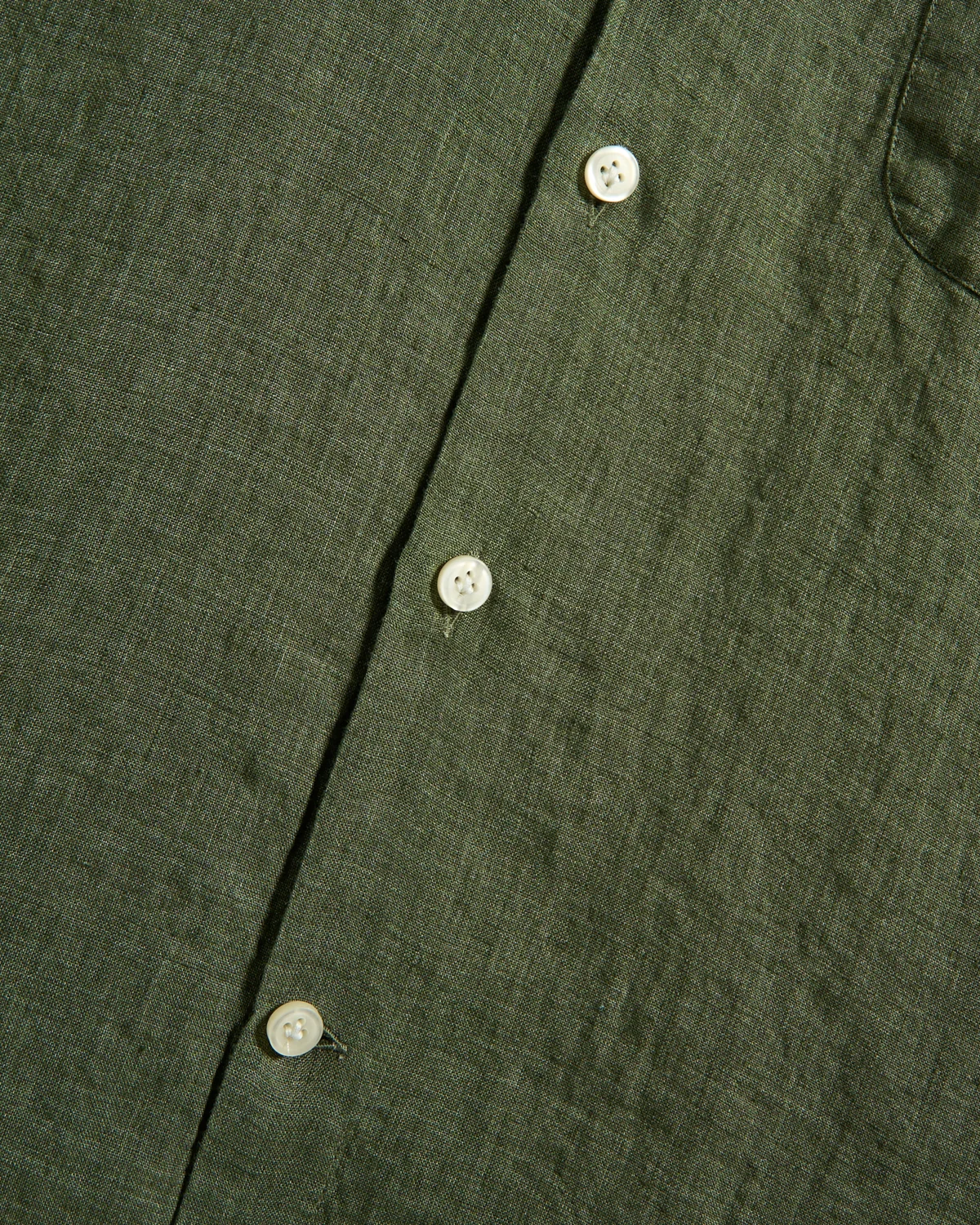 Washed Linen Green Shirt - Image 5